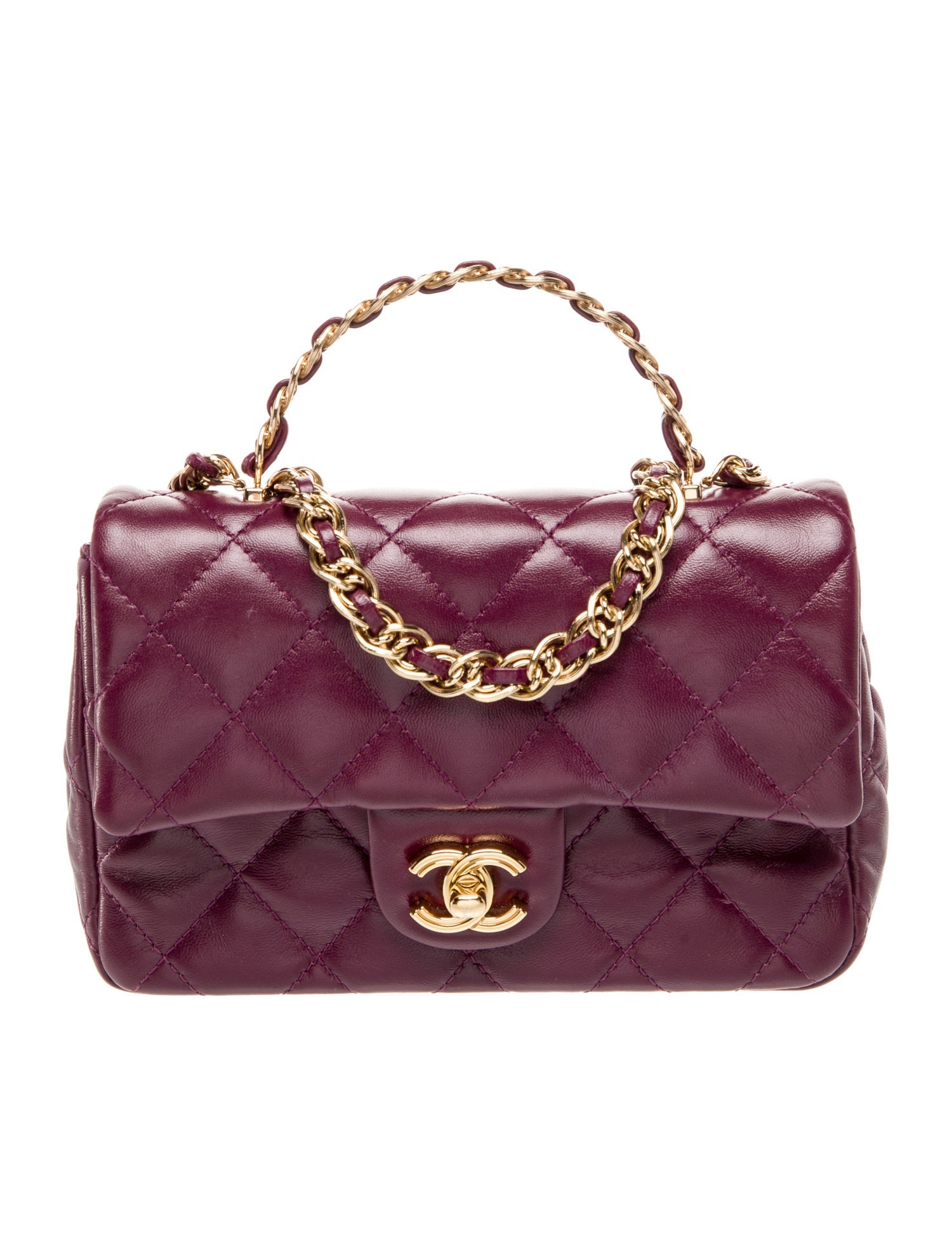 Chanel Mini Chain Link Top Handle Flap Bag