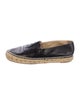 Chanel Interlocking CC Logo Leather Espadrilles