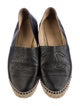 Chanel Interlocking CC Logo Leather Espadrilles