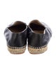 Chanel Interlocking CC Logo Leather Espadrilles