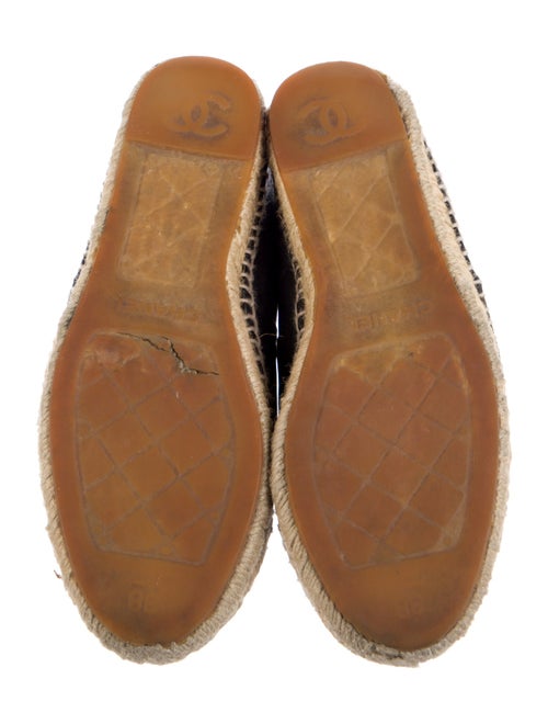 Chanel Interlocking CC Logo Leather Espadrilles