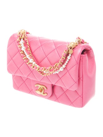Chanel Quilted Pearl Twist Mini Square Flap