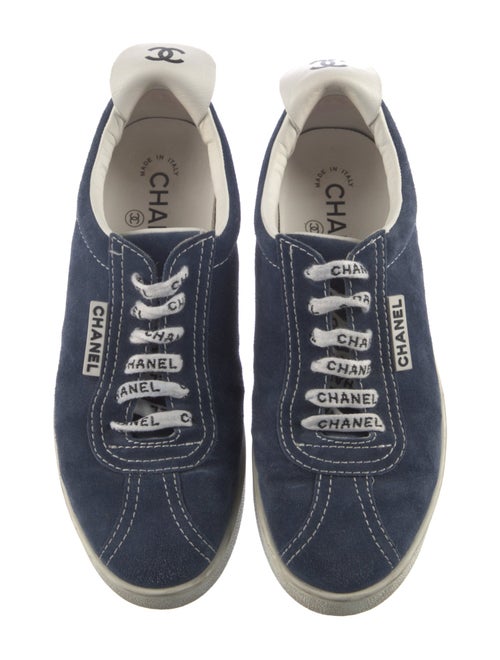 Chanel Interlocking CC Logo Suede Sneakers