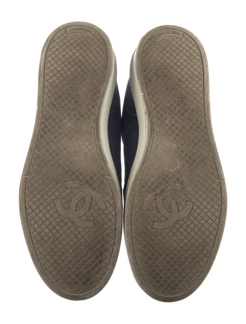 Chanel Interlocking CC Logo Suede Sneakers