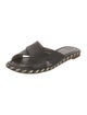 Chanel Interlocking CC Logo Leather Slides
