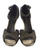Chanel Interlocking CC Logo Beaded Accents Sandals
