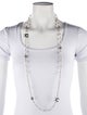 Chanel 2023 Faux Pearl, Resin & Strass CC Necklace