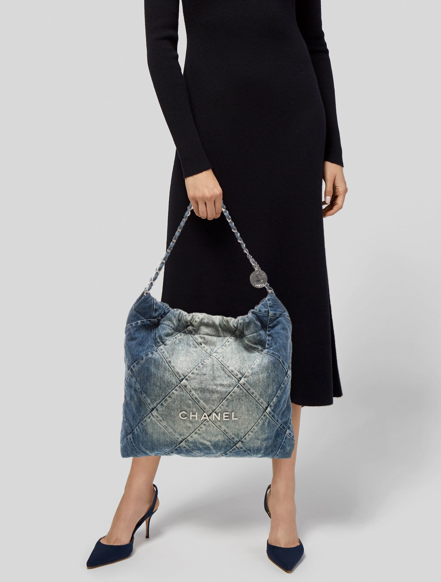 Chanel Denim 22 Hobo