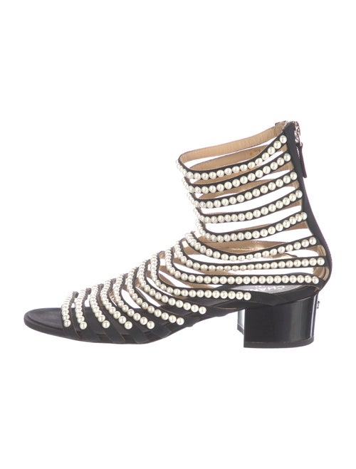 Chanel Interlocking CC Logo Gladiator Sandals
