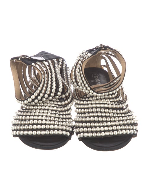 Chanel Interlocking CC Logo Gladiator Sandals