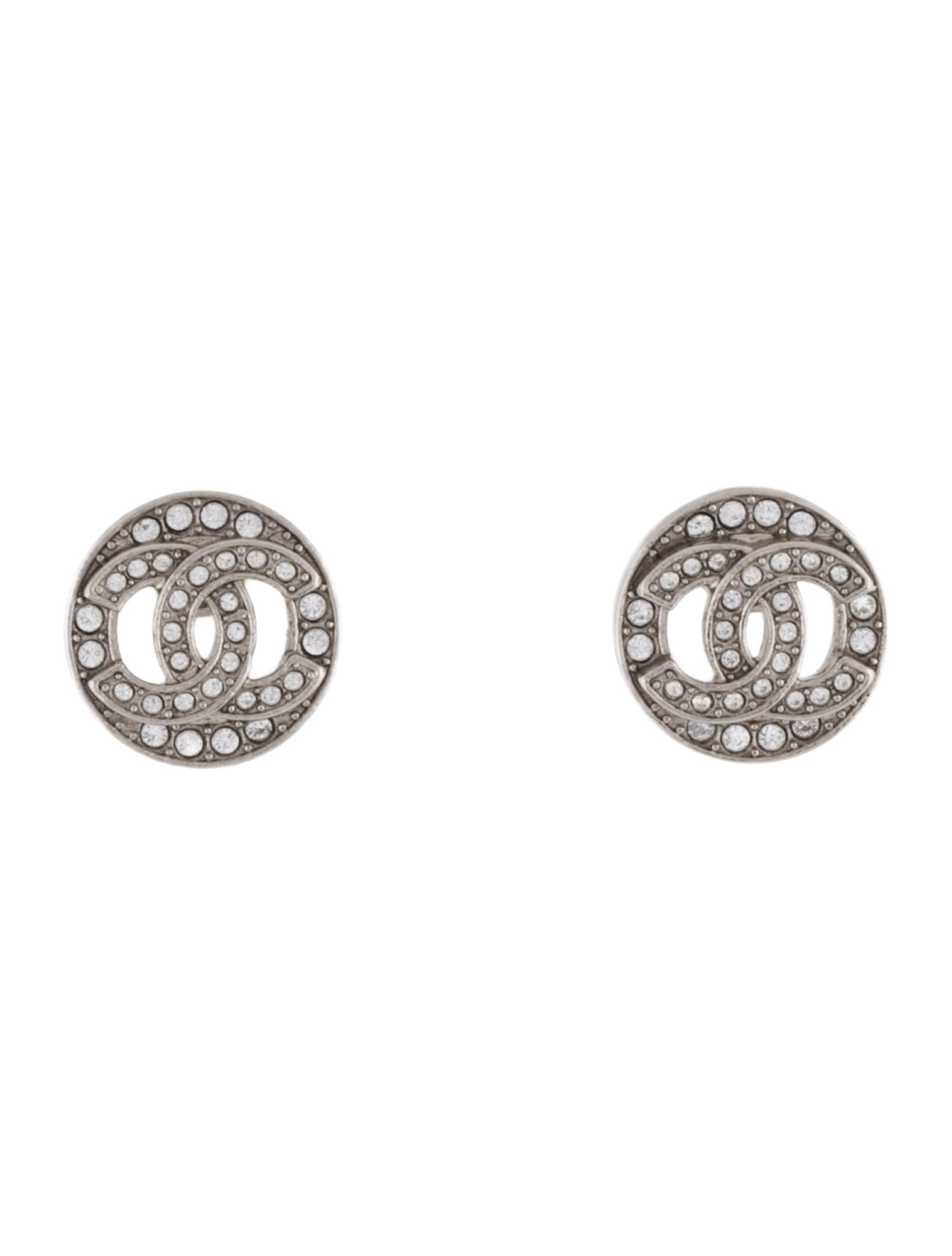 Chanel 2025 Strass CC Stud Earrings