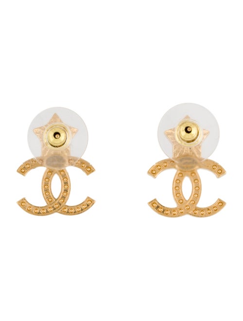 Chanel 2024 Faux Pearl & Strass CC Stud Earrings