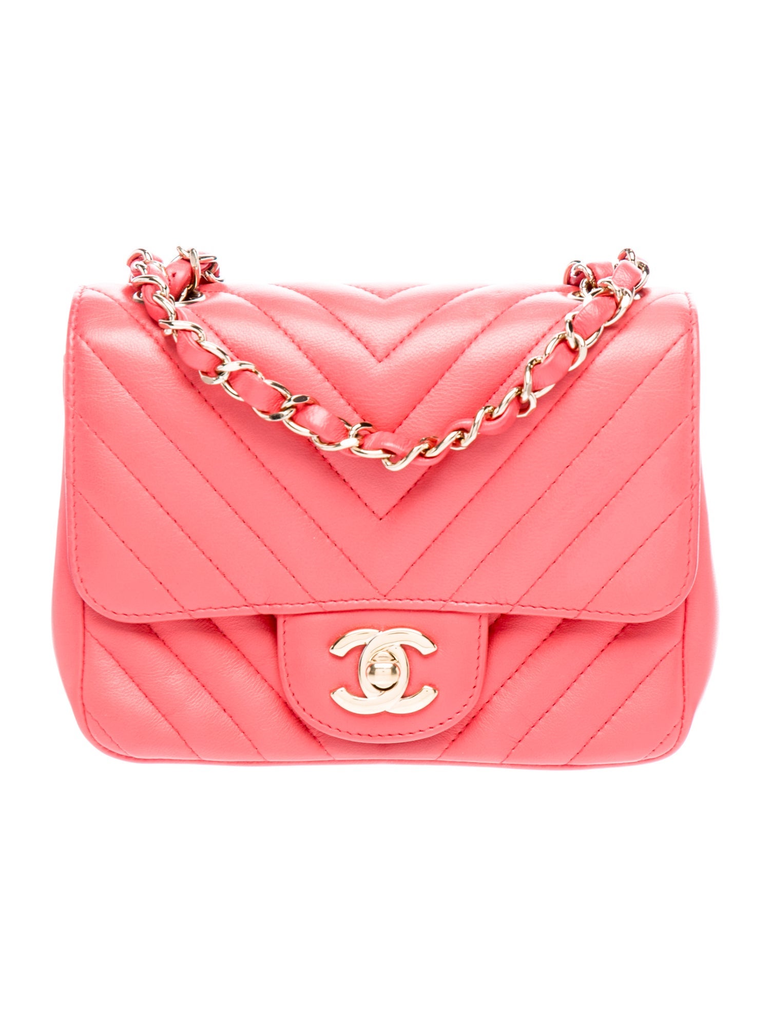 Chanel Mini Chevron Square Flap Bag