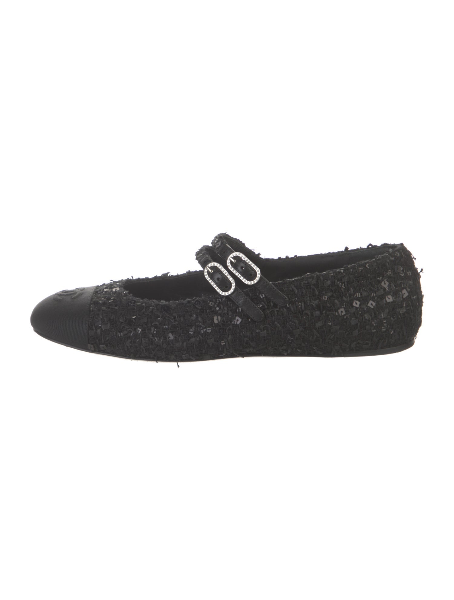Chanel 2024 Interlocking CC Logo Mary Jane Flats
