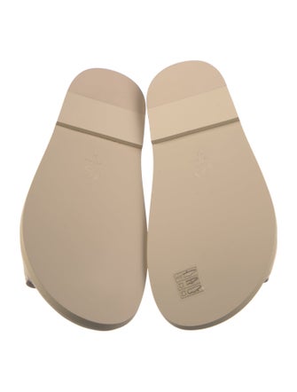 Chanel Interlocking CC Logo Leather Slides