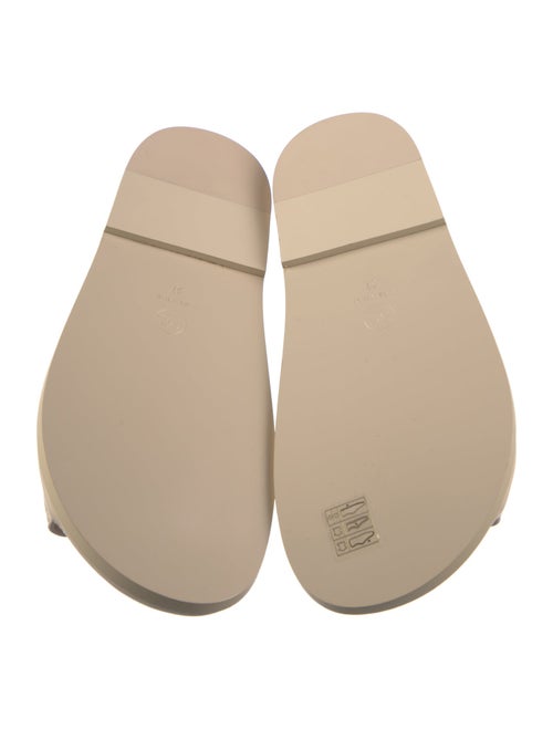 Chanel Interlocking CC Logo Leather Slides