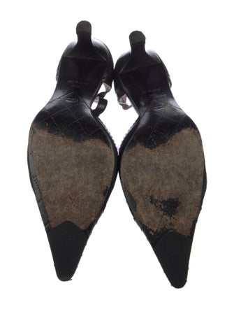 Chanel 2003 Interlocking CC Logo T-Strap Pumps