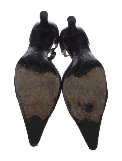 Chanel 2003 Interlocking CC Logo T-Strap Pumps