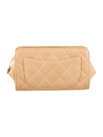 Chanel Quilted CC Cosmetic Pouch