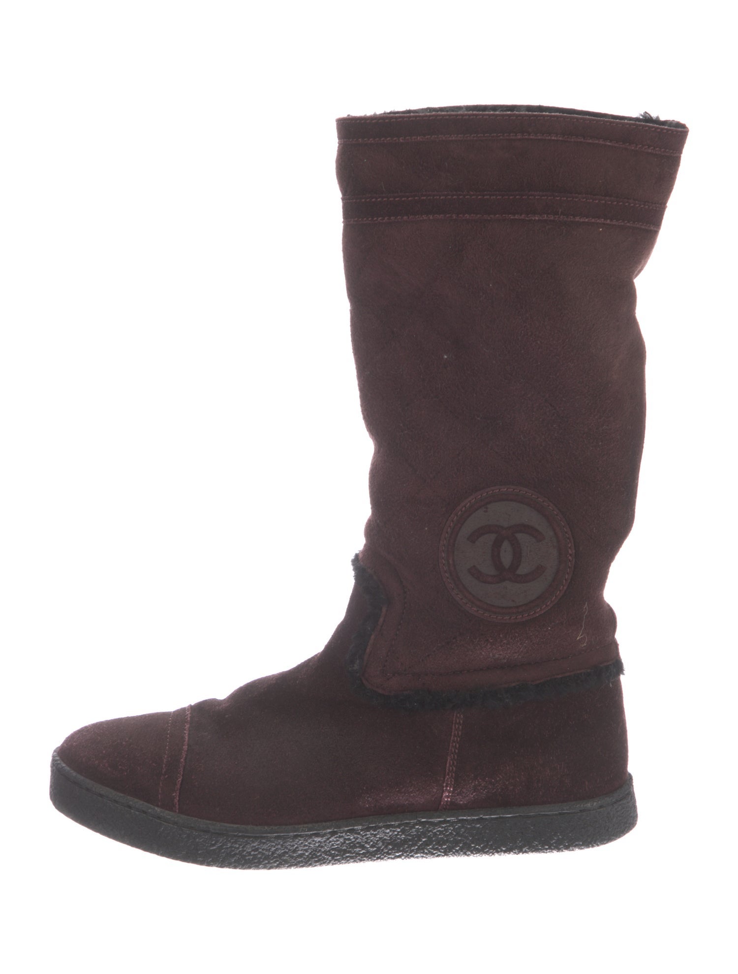 Chanel Sport Interlocking CC Logo Lace-Up Boots