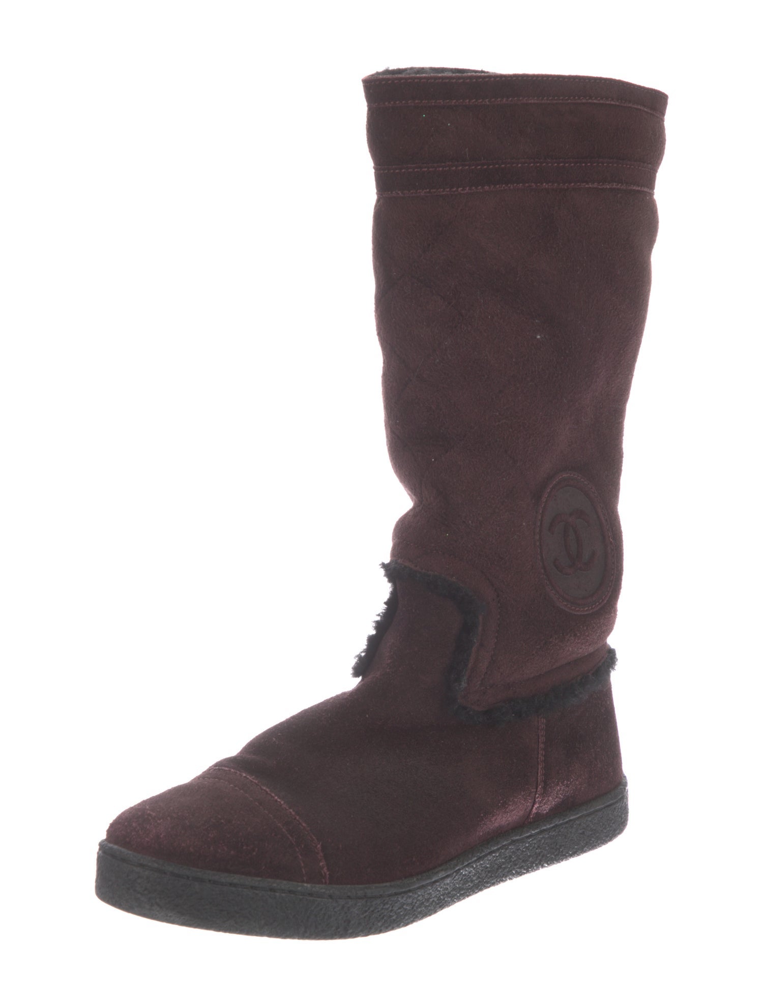 Chanel Sport Interlocking CC Logo Lace-Up Boots