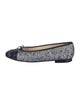 Chanel Interlocking CC Logo Tweed Ballet Flats