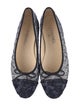 Chanel Interlocking CC Logo Tweed Ballet Flats