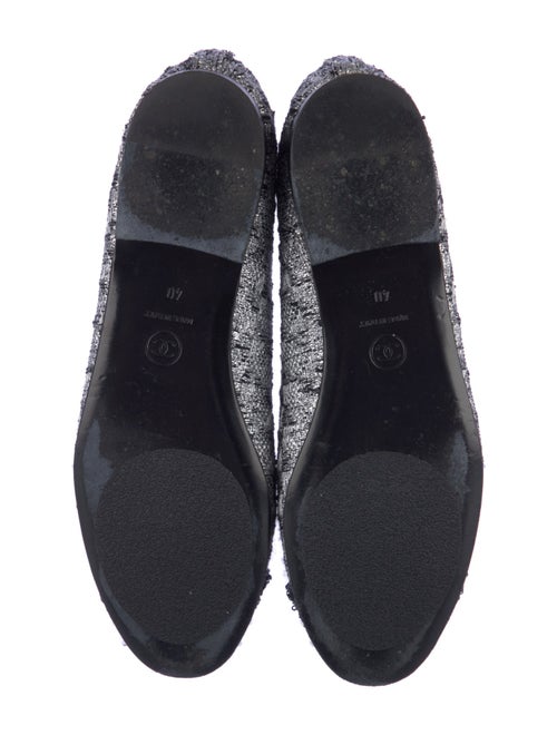 Chanel Interlocking CC Logo Tweed Ballet Flats