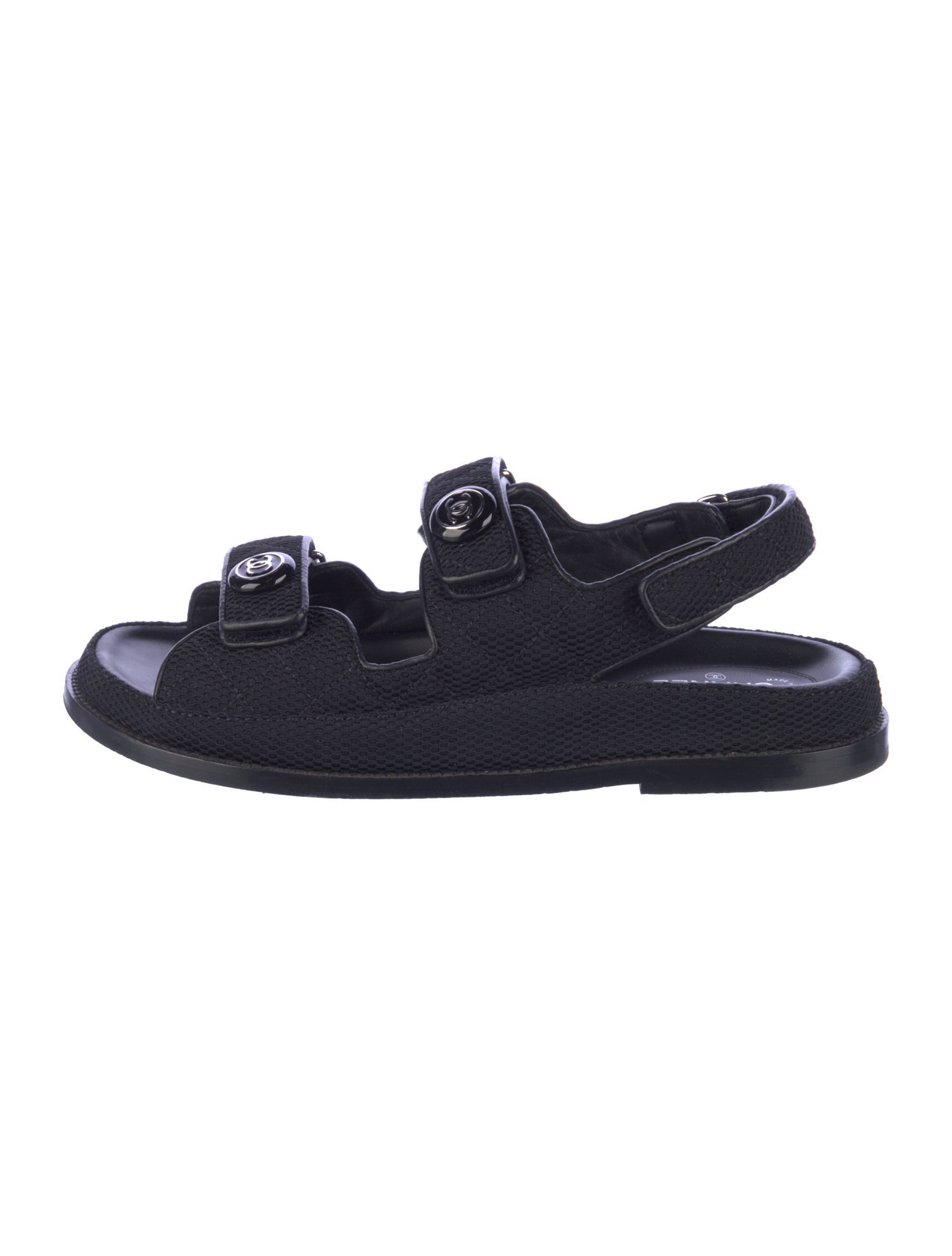 Chanel 2021 Interlocking CC Logo Slingback Sandals