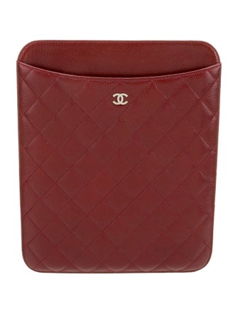 Chanel Quilted Caviar iPad Case