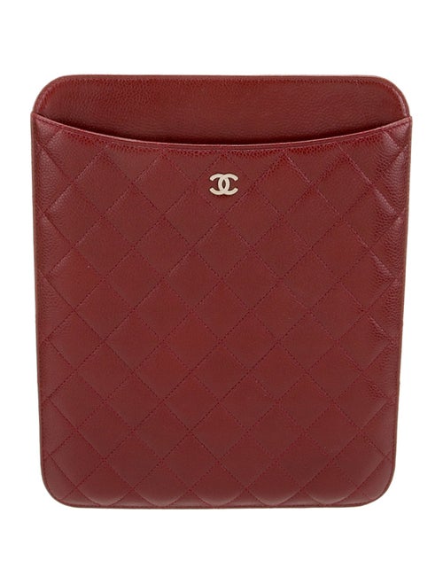 Chanel Quilted Caviar iPad Case