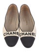 Chanel Interlocking CC Logo Embroidered Accent Ballet Flats