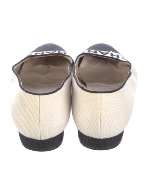 Chanel Interlocking CC Logo Embroidered Accent Ballet Flats