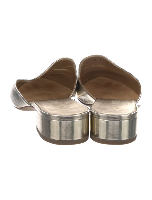 Chanel Interlocking CC Logo Leather Mules