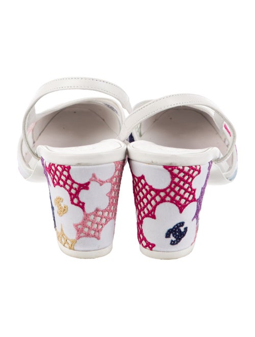 Chanel Interlocking CC Logo Mesh Accents Slingback Pumps