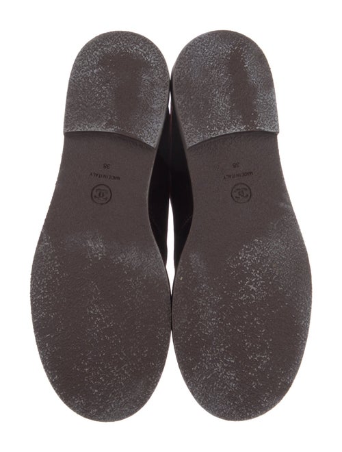 Chanel Interlocking CC Logo Velvet Lace-Up Boots