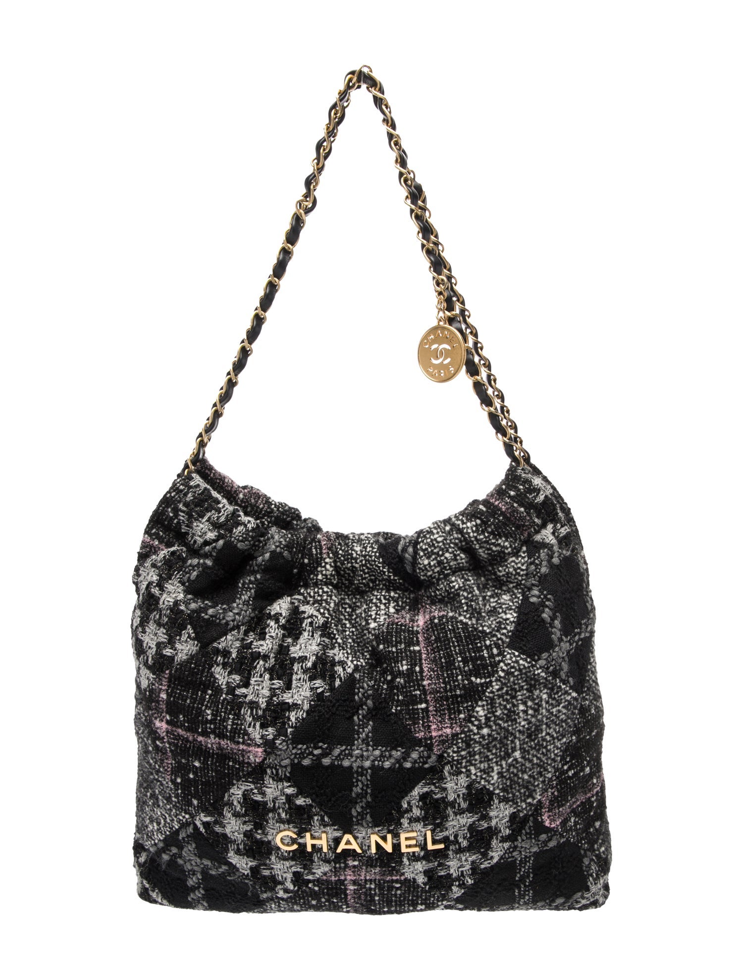 Chanel Medium Tweed 22 Hobo