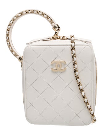 Chanel Round Chain-Link Handle Quilted Camera Case
