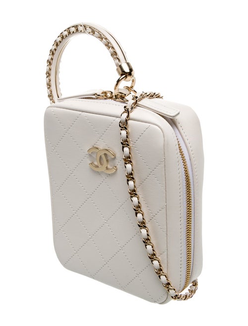 Chanel Round Chain-Link Handle Quilted Camera Case
