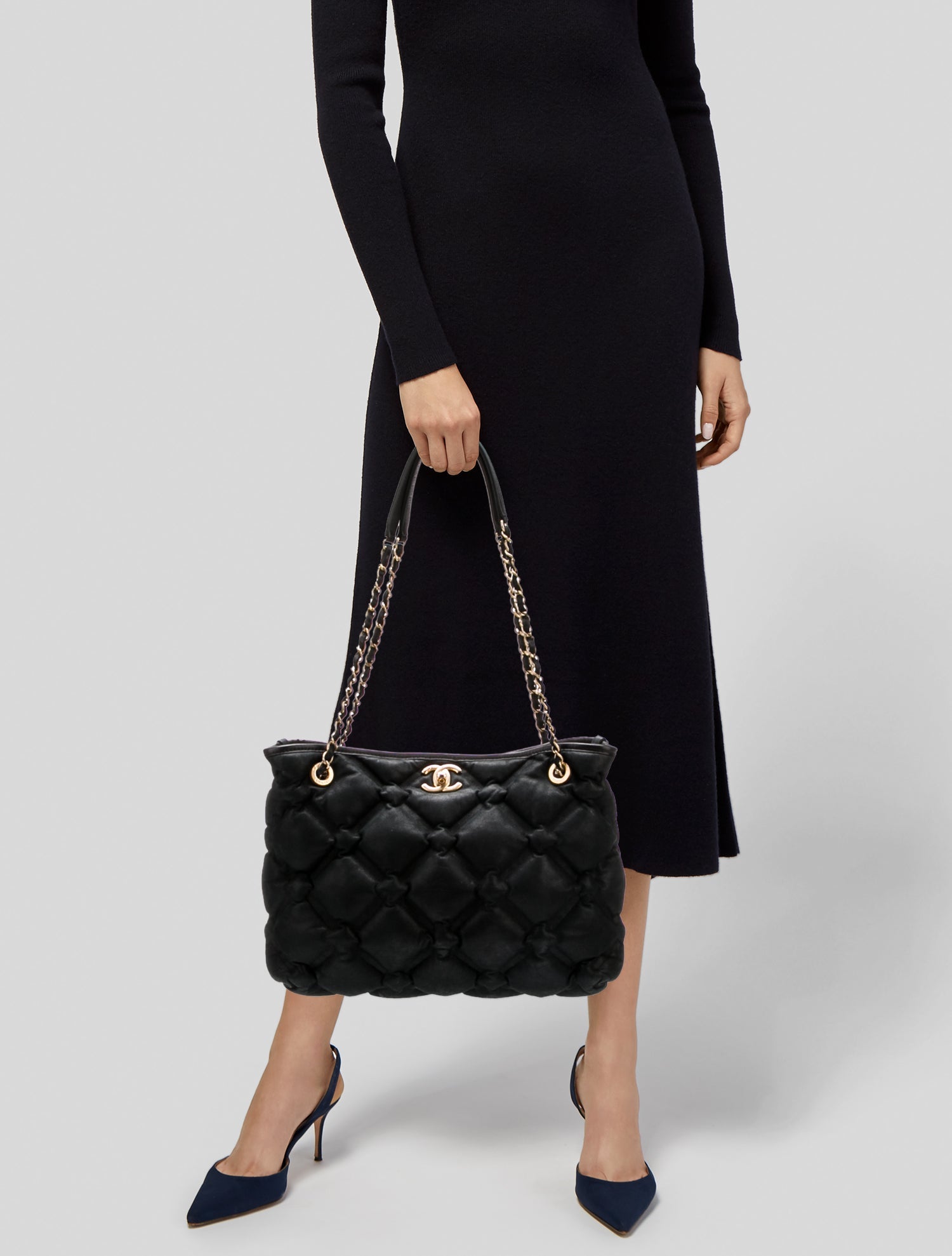 Chanel Leather Chesterfield Tote