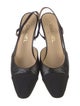 Chanel Interlocking CC Logo Leather Slingback Pumps