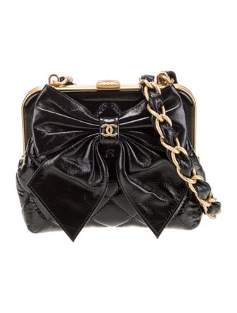 Chanel CC Bow Clutch With Chain