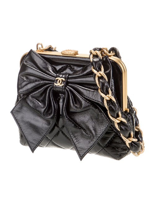 Chanel CC Bow Clutch With Chain