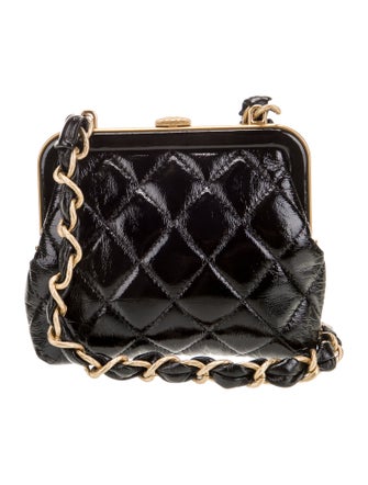 Chanel CC Bow Clutch With Chain