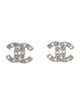 Chanel Strass CC Stud Earrings