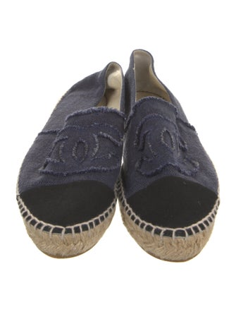 Chanel Interlocking CC Logo Canvas Espadrilles