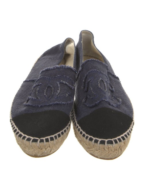 Chanel Interlocking CC Logo Canvas Espadrilles