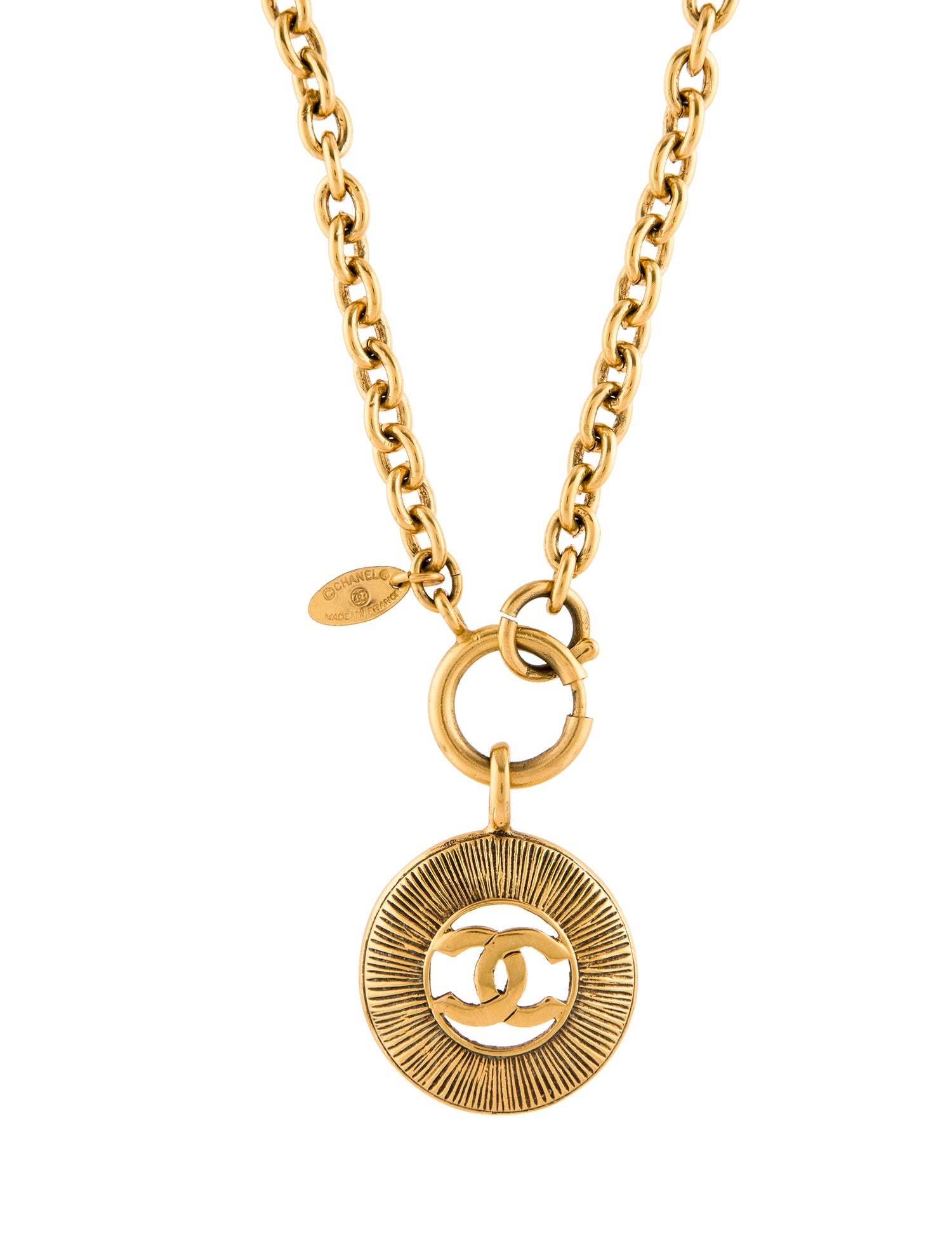 Chanel Vintage CC Pendant Necklace