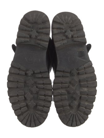 Chanel Interlocking CC Logo Leather Moto Boots