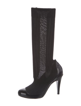 Chanel Sock Interlocking CC Logo Sock Boots